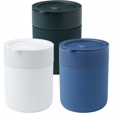 Logotrade promotional giveaway picture of: Java 330 ml ceramic tumbler with silicone wrap and plastic lid