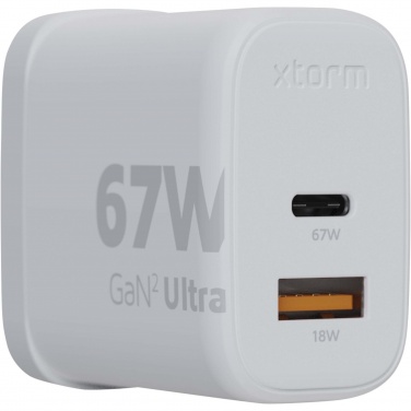 Logo trade promotional items image of: Xtorm XEC067G GaN² Ultra 67W wall charger - UK plug