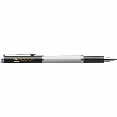 Logotrade advertising product picture of: Hemisphere colour blocking rollerball pen with palladium trim