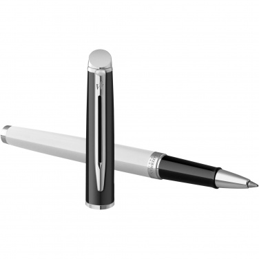 Logo trade promotional merchandise photo of: Hemisphere colour blocking rollerball pen with palladium trim