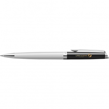 Logo trade promotional items picture of: Hemisphere colour blocking ballpoint pen with palladium trim
