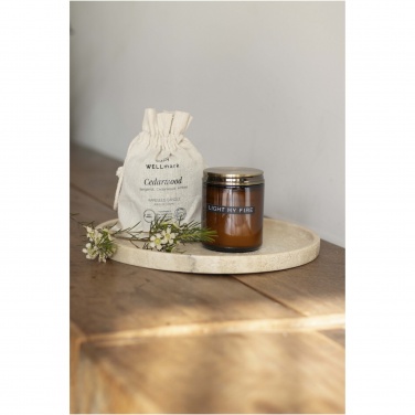 Logo trade promotional items picture of: Wellmark cedar wood scented candle medium