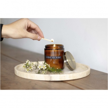 Logotrade advertising products photo of: Wellmark cedar wood scented candle medium