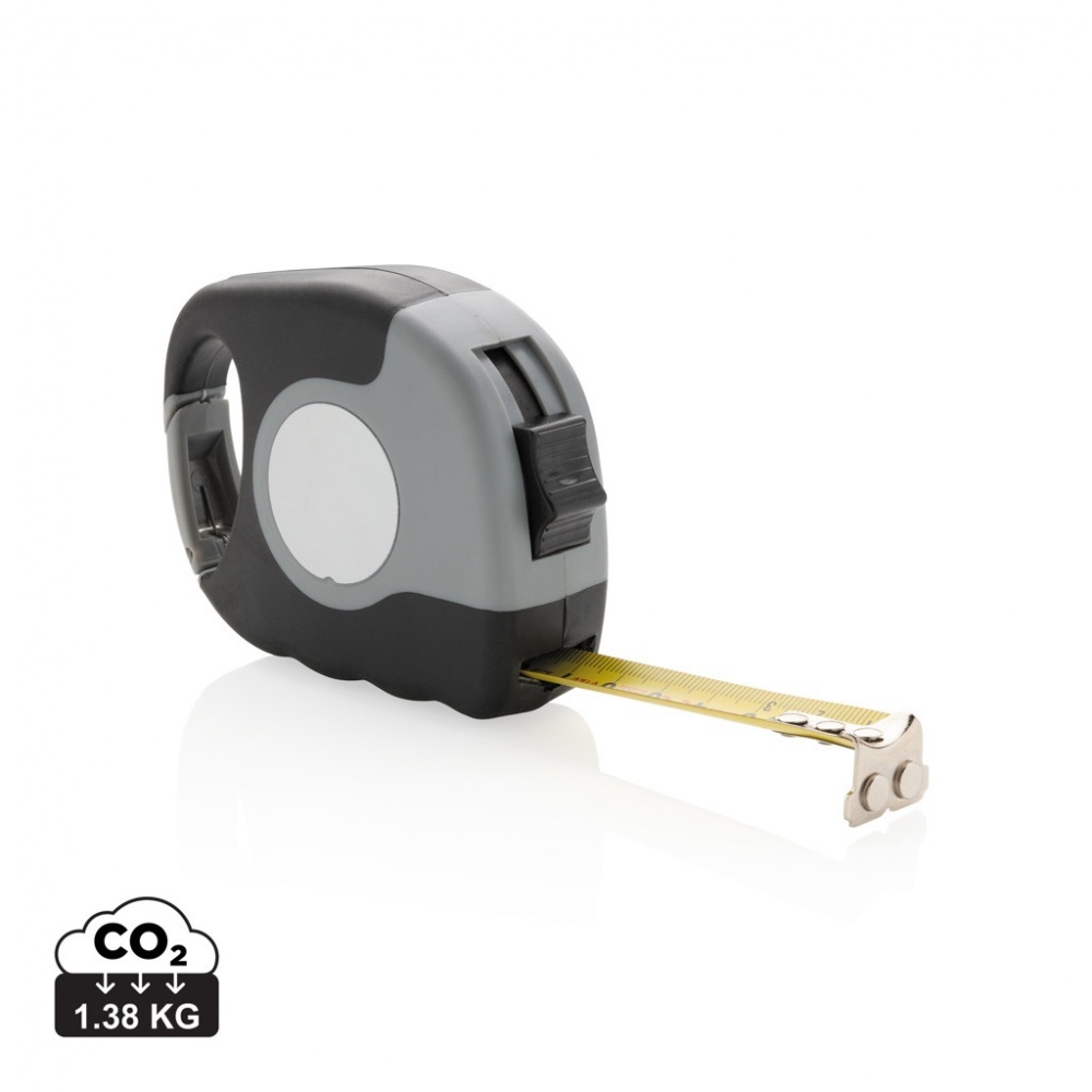 Logo trade promotional giveaways picture of: Measuring tape with carabiner