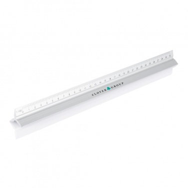 Logo trade promotional giveaway photo of: Aluminium triangle rule - 30cm