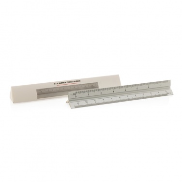 Logo trade promotional item photo of: 15cm. Aluminum triangular ruler