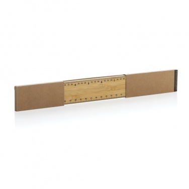 Logo trade promotional product photo of: Timberson extra thick 30cm double sided bamboo ruler