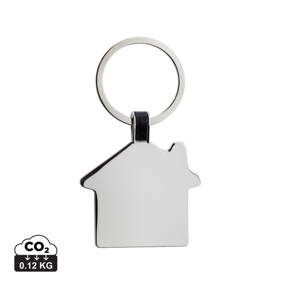 Logo trade promotional gift photo of: RCS recycled zinc alloy house keyring