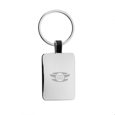 Logotrade promotional giveaway image of: RCS recycled zinc alloy rectangle keyring