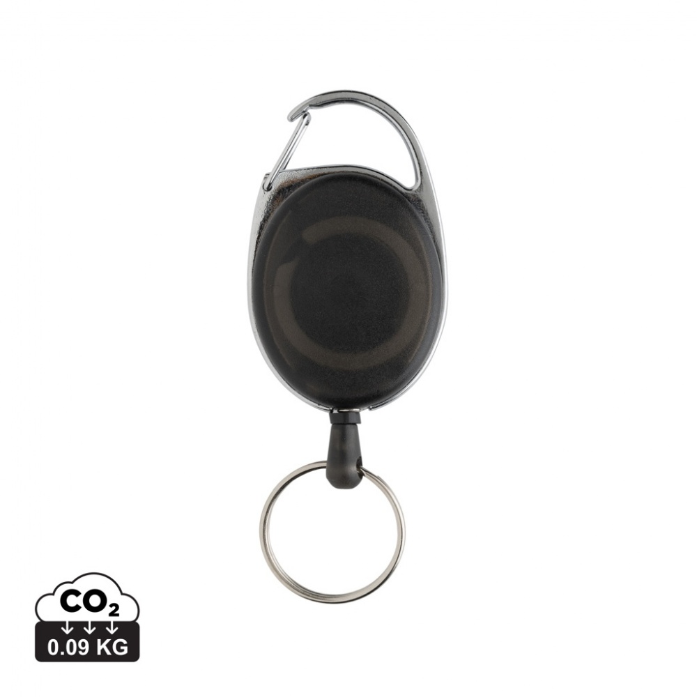 Logotrade promotional merchandise image of: RCS recycled ABS roller clip keychain
