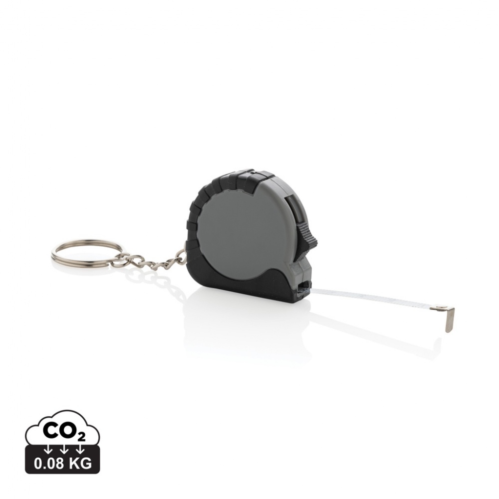 Logotrade corporate gifts photo of: MeasureMate RCS reycled ABS 1 meter tape keychain