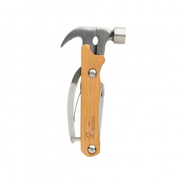 Logo trade promotional giveaway photo of: Wooden multi-tool hammer
