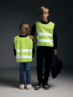 Logo trade promotional merchandise image of: GRS recycled PET high-visibility safety vest 3-6 years