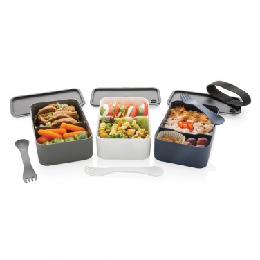 Logotrade promotional products photo of: GRS recycled PP lunch box with spork