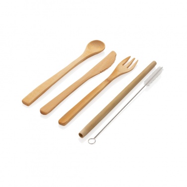 Logotrade promotional gift picture of: Reusable bamboo travel cutlery set