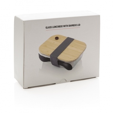 Logotrade promotional gifts photo of: Glass lunchbox with bamboo lid