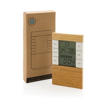 Logo trade promotional giveaways image of: Utah RCS rplastic and bamboo weather station