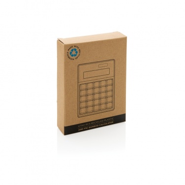 Logotrade promotional gift image of: Utah RCS recycled plastic and  bamboo calculator