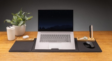 Logo trade advertising product photo of: Impact AWARE RPET Foldable desk organizer with laptop stand