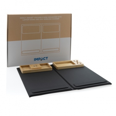 Logo trade promotional merchandise photo of: Impact AWARE RPET Foldable desk organizer with laptop stand