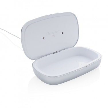 Logo trade advertising products image of: Rena UV-C steriliser box with 5W wireless charger