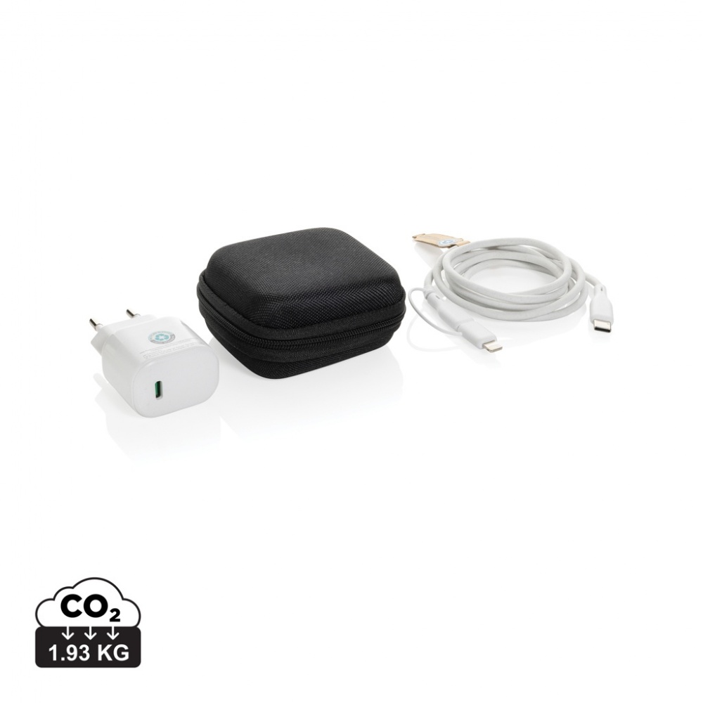 Logo trade promotional items picture of: Boost RCS reycled PET 20W type C 2 pcs charging set
