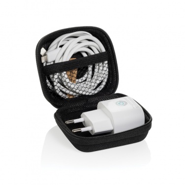 Logo trade promotional giveaways image of: Boost RCS reycled PET 20W type C 2 pcs charging set