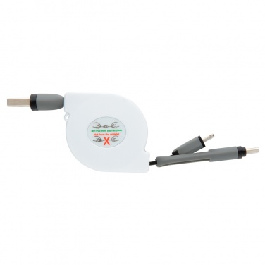 Logo trade promotional giveaway photo of: 3-in-1 retractable cable