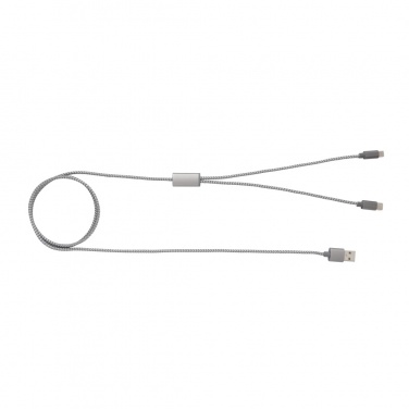Logo trade promotional merchandise picture of: 3-in-1 braided cable