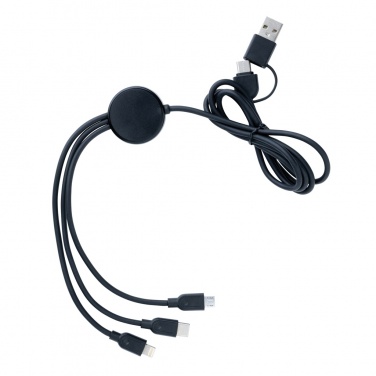 Logo trade promotional items picture of: RCS recycled TPE and recycled plastic 6-in-1 cable