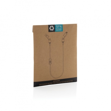 Logo trade promotional gift photo of: Datalock RCS recycled 60W hacking protection cable