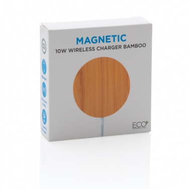 Logotrade business gifts photo of: 10W bamboo magnetic wireless charger