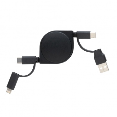Logo trade advertising product photo of: RCS standard recycled plastic and TPE 6-in-1 cable