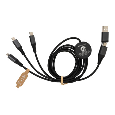 Logotrade promotional products photo of: Terra RCS recycled aluminium 120cm 6-in-1 cable