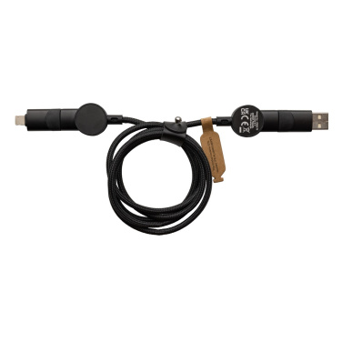 Logotrade corporate gift image of: Oakland RCS recycled plastic 6-in-1 fast charging 45W cable