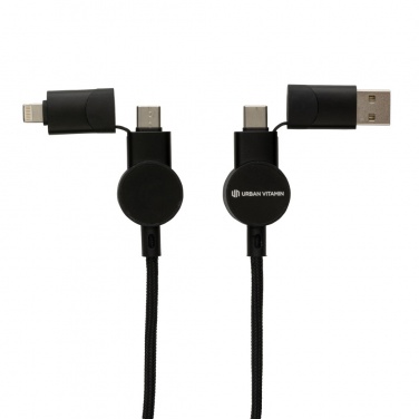Logo trade promotional items picture of: Oakland RCS recycled plastic 6-in-1 fast charging 45W cable