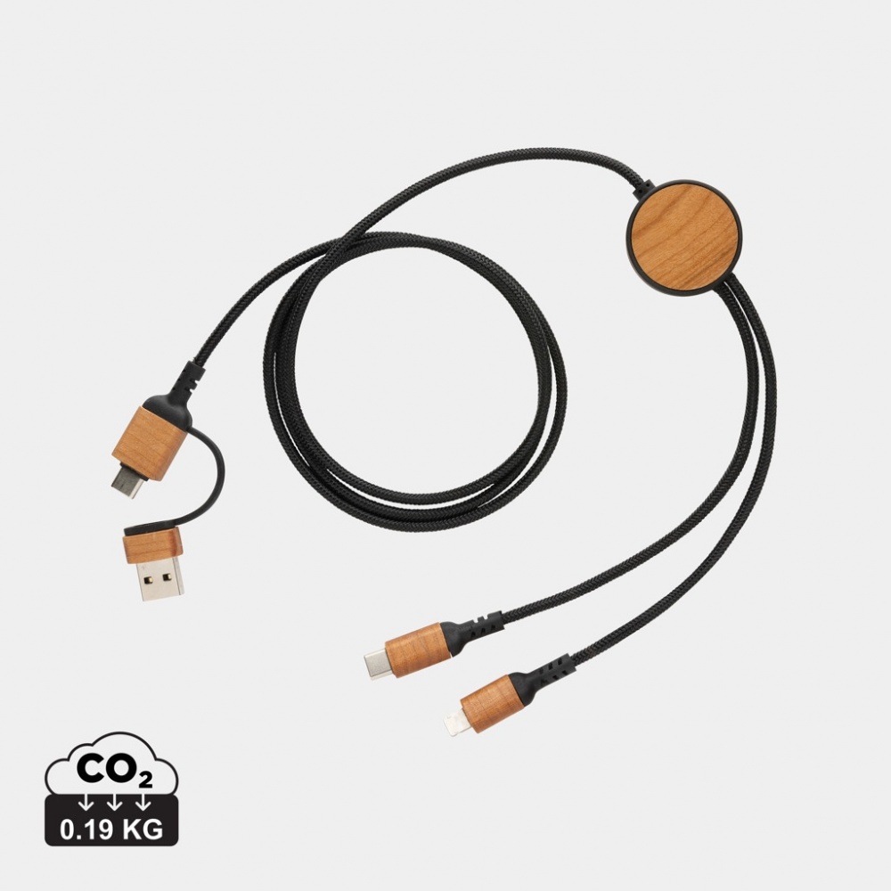 Logotrade promotional giveaways photo of: Ohio RCS certified recycled plastic 6-in-1 cable