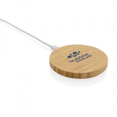 Logotrade promotional giveaway picture of: Bamboo 15W wireless charger