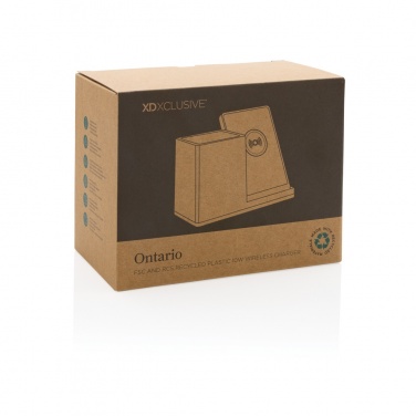 Logotrade advertising product image of: Ontario RCS recycled plastic 10W wireless charger