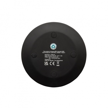 Logo trade advertising products image of: RCS recycled plastic 15W Wireless fast charger