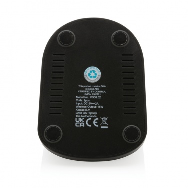 Logo trade promotional products picture of: RCS recycled plastic double coil wireless stand 15W