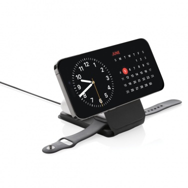 Logotrade promotional merchandise image of: Swiss Peak RCS rPU 15W  3-in-1 magnetic wireless charger