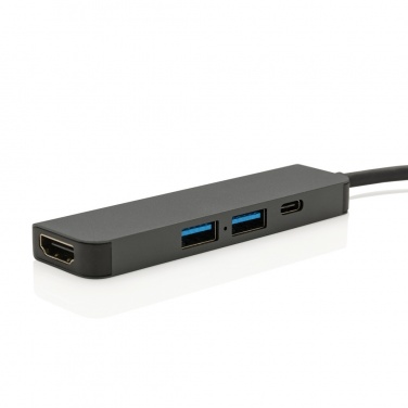 Logotrade promotional products photo of: Terra RCS recycled aluminum hub with HDMI input