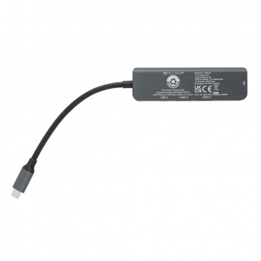 Logo trade promotional gift photo of: Terra RCS recycled aluminum hub with HDMI input