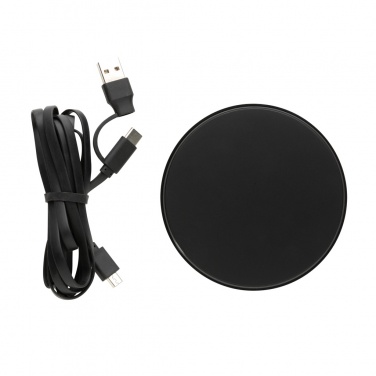 Logotrade promotional gift image of: RCS standard recycled plastic 10W wireless charger
