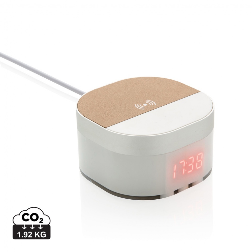 Logotrade corporate gift picture of: Aria 5W Wireless Charging Digital Clock