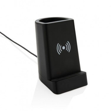 Logotrade corporate gift image of: Light up logo 5W wireless charging pen holder