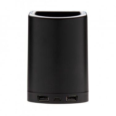 Logo trade promotional merchandise image of: Light up logo 5W wireless charging pen holder