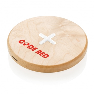Logo trade promotional item photo of: 5W wood wireless charger