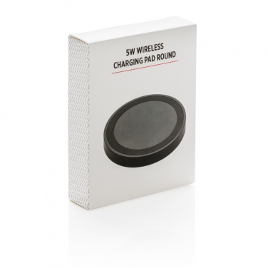 Logo trade promotional items image of: 5W wireless charging pad round